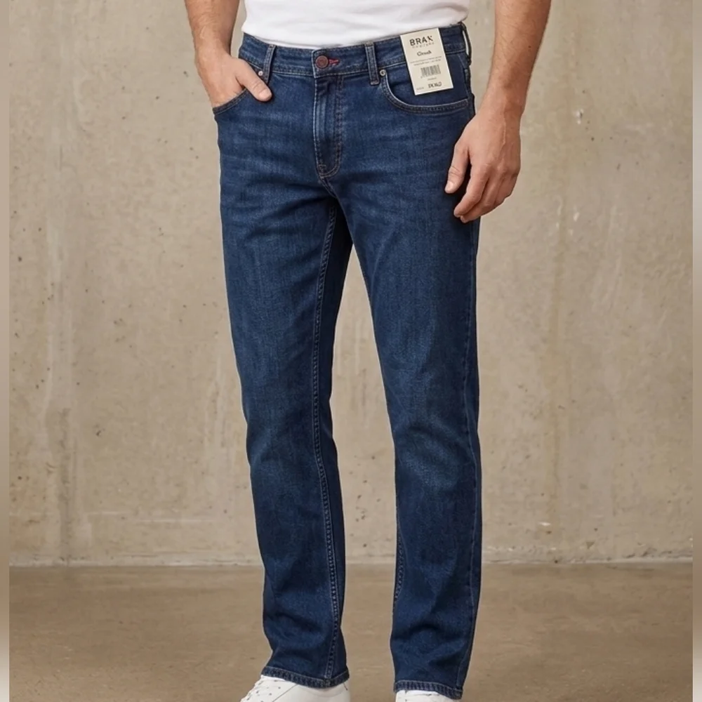 BRAX Chuck Classic Indigo Relaxed Fit Luxury Jeans Men's Sz 32